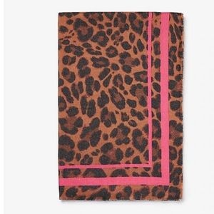 Express Pink Leopard Square Scarf